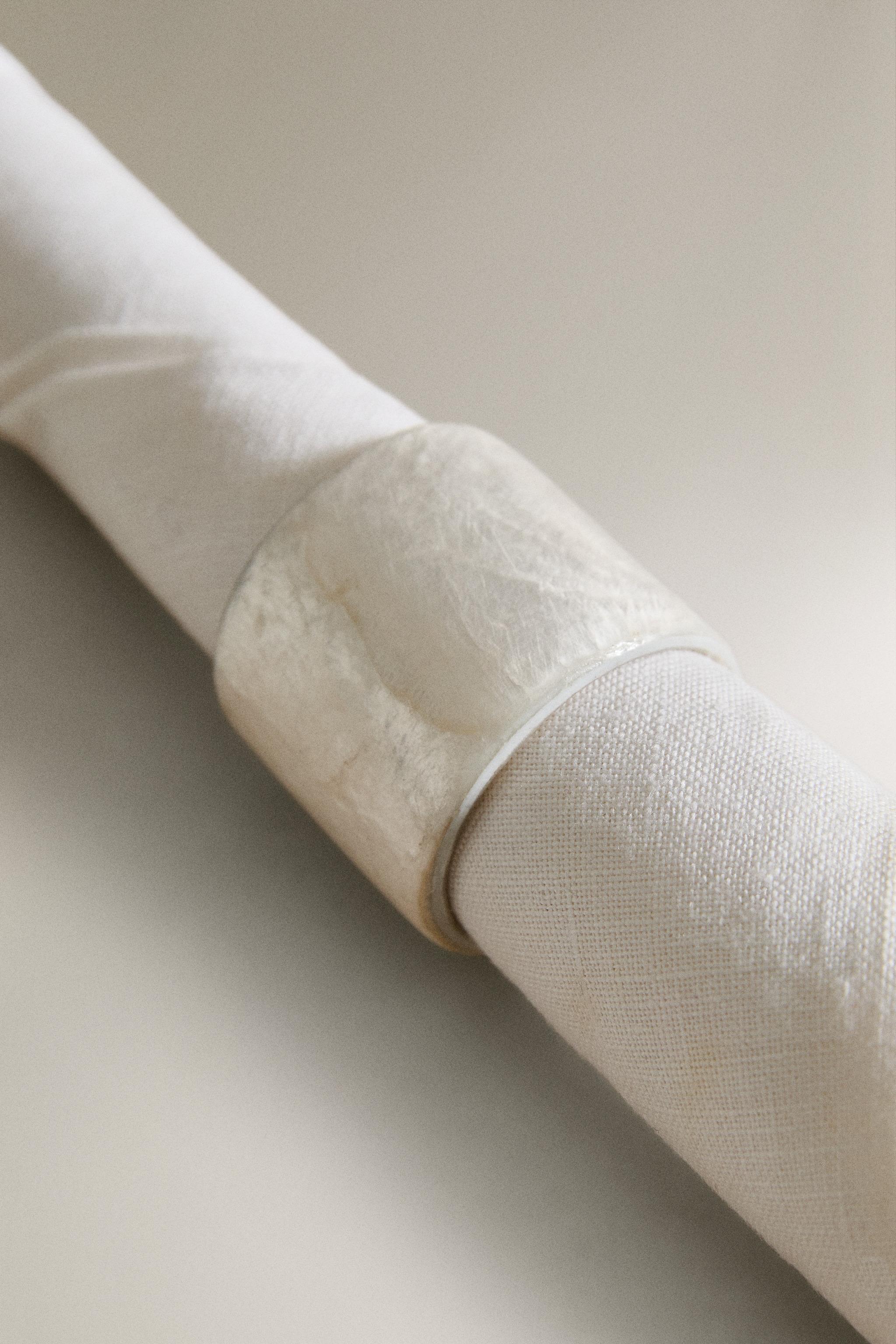 MOTHER-OF-PEARL NAPKIN HOLDERS (PACK OF 4)